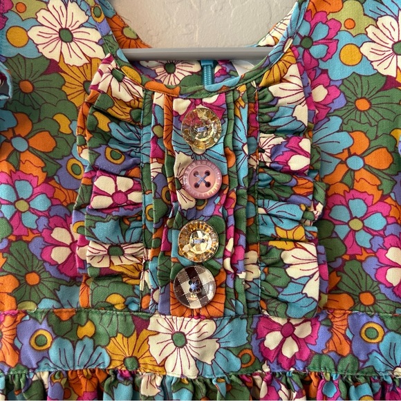 Matilda Jane paint by numbers dragonfly floral satine dress size 6 - Picture 3 of 10